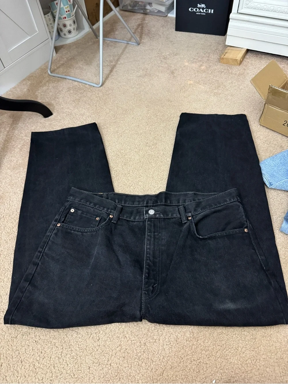 Levi’s 550 straight leg black jeans 40x32